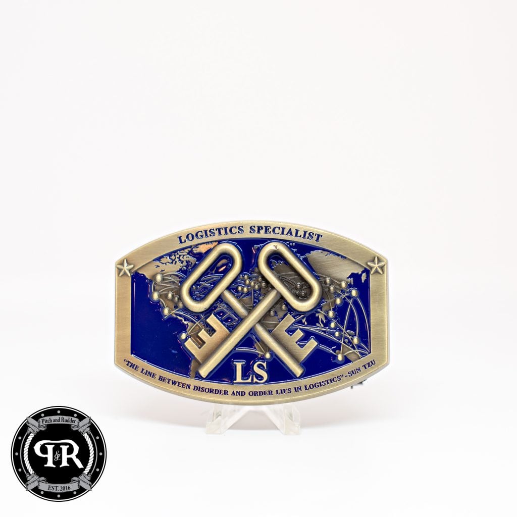 LS Custom Belt Buckle | Navy Custom LS Belt Buckle