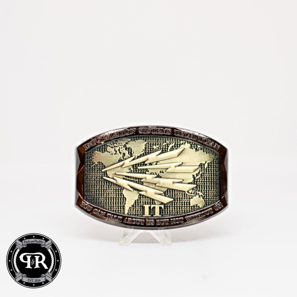 IT Custom Belt Buckle | Navy Custom IT Belt Buckle