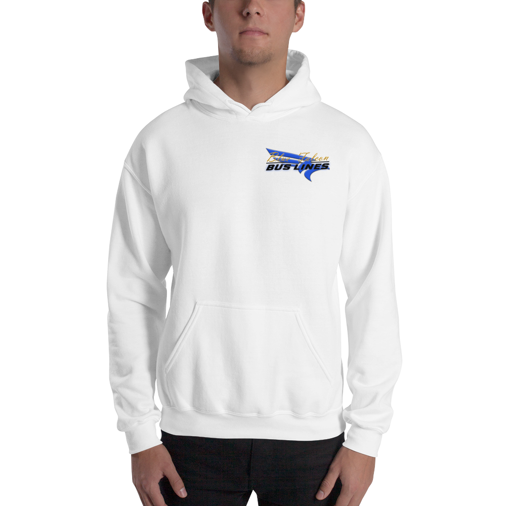 Hooded Sweatshirt | Blue Falcon Bus Lines | Pitch and Rudder Hooded Sweatshirt | Blue Falcon Bus Lines | Pitch and Rudder
